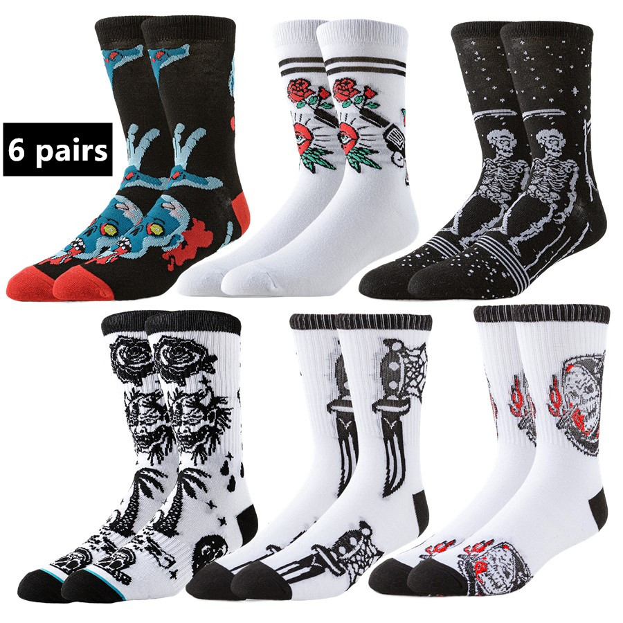 Outdoor Sport Dress - 6pairs Men Women Sport Socks Street