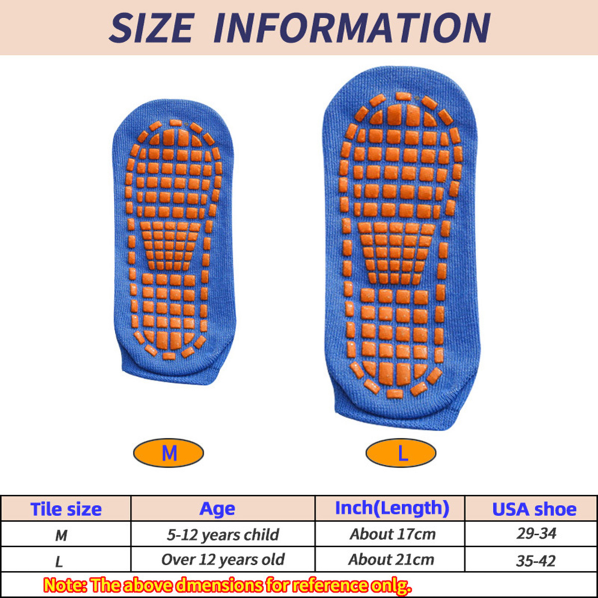 1/4 Pairs Unisex Silicone Non  - огляд і ціна Trampoline Park Sock