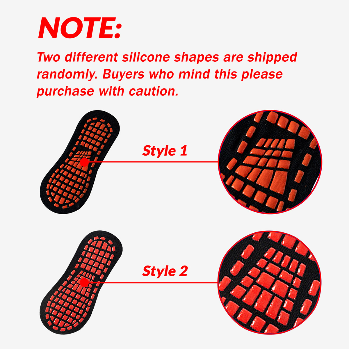 1/4 Pairs Unisex Silicone Non  - огляд і ціна Trampoline Park Sock